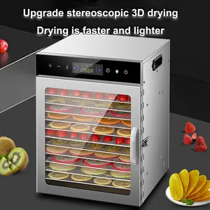 12 tầng thực phẩm dehydrator máy kỹ thuật số điều chỉnh hẹn giờ kiểm soát nhiệt độ giữ ấm máy sấy cho thịt bò trái cây