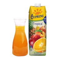 Cyprina Voedzame Tropische Fruit- en Groentesapconcentraat, 100% Puur, 1L Doosverpakking, Zonder Toegevoegde Suiker, Verfrissend