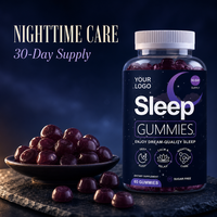 Gummies personnalisées pour le sommeil sans sucre à base de pectine, marque privée, 60 unités