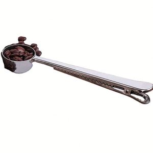 Custom Logo Coffee Scoop Clip 304 Stainless Steel <b>Measuring</b> <b>Spoon</b> Bag Sealer for Promotional Events - Product Image 4