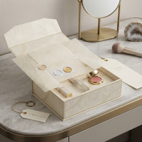 Ensemble d'emballages de luxe sur mesure pour soins de la peau, avec fermeture magnétique, boîte rigide pliable et insert