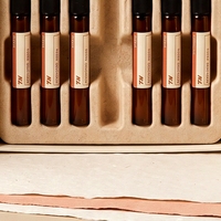 Boîte rigide en carton blanc sur mesure à double porte pour flacons de peptides avec pulpe moulée et impression offset pour usage en soins personnels