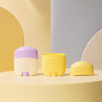 Nouveau stick compact rotatif ovale plat 20g en plastique pour masque de boue / contenant de stick parfumé pour le corps
