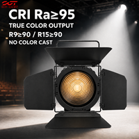 Projecteur Fresnel 6-en-1 RGBALC 300W avec LED Citizen, contrôle DMX manuel, emballage en flight case, équipement de scène pour stand d'exposition