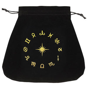 Sacs de tarot en flanelle à cordon avec symboles de disque de constellation-Sacs de divination en velours pour cartes <span class=keywords><strong>Oracle</strong></span>, dés, cristaux, <span class=keywords><strong>runes</strong></span> - Product Image 1