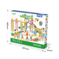 Jouets éducatifs en bois Montessori pour enfants de 3 à 5 ans, circuit de billes sensoriel, jeu de dominos avec billes