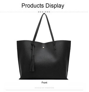 Jianghu Hot Sale Lady Large Capacity Single Strap Tassel Shoulder Bag PU Laptop Tote Bags No Zipper All Seasons - Product Image 3