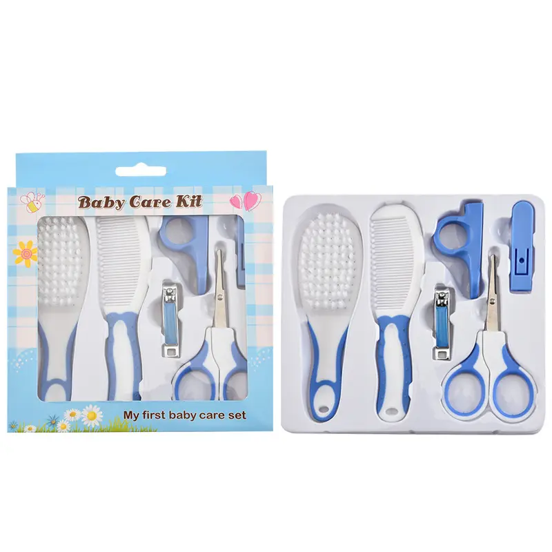 6 pezzi Set per allattamento neonato Manicure per bambini termometro per toelettatura aspiratore nasale Kit per la cura quotidiana della salute Kit per la cura del bambino