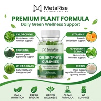 Gummies de Chlorophylle pour Adultes, 120 Unités, Chlorophylline de Sodium et de Cuivre, Complément Alimentaire pour la Digestion et l'Immunité, Certifié Halal/Kosher