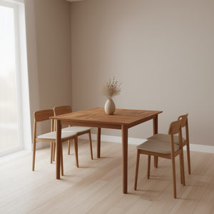 Mesa de Comedor Cuadrada de Madera de Teca Sólida de 35.4x35.4x1 Pulgadas, Diseño Moderno para Espacios Pequeños, Muebles para el Hogar - Product Image 2
