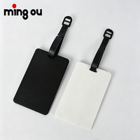 Étiquettes de bagages vierges en PVC/PET avec sangle réglable, prêtes à être expédiées, impression UV personnalisée pour compagnies aériennes, cadeau pour passagers