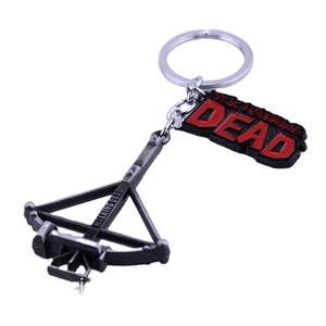 พวงกุญแจภาพยนตร์เดอะวอล์กกิงเดด รูปทรงธนูครอสโบว์และลูกศร สไตล์วินเทจ ต่อสู้กับซอมบี้ ความกลัว ความตาย ชีวิต - Product Image 1