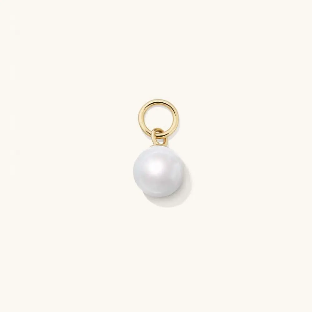 LOZRUNVE 18k Gold Plated Freshwater Pearl Charm for DIY Earring Making Silver 925 Sterling Jewelry