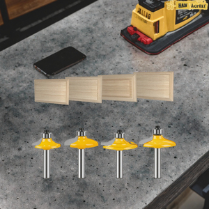 YUFU 8mm 12mm Double Blade Shank Router Bit One Bearing Drawer Panel Door Cutter Line Knife Woodworking <b>Trimming</b> Tool AlTin OEM - Product Image 3