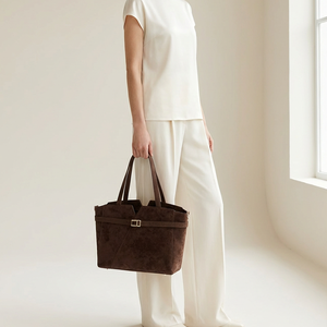 Bolso Tote <span class=keywords><strong>de</strong></span> Cuero <span class=keywords><strong>de</strong></span> Marca Privada, Bolso <span class=keywords><strong>de</strong></span> Hombro Vintage para Mujer, Gran Capacidad, Estilo Retro, Proveedor Personalizado OEM/ODM - Product Image 3