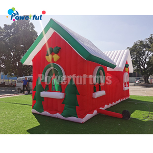 <span class=keywords><strong>Casa</strong></span> <span class=keywords><strong>de</strong></span> Papá Noel <span class=keywords><strong>de</strong></span> madera con decoración navideña inflable personalizada - Product Image 4