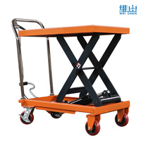 Petite table élévatrice à ciseaux électrique 1M, chariot, chariot à roulettes, 300 kg, 500 kg, métal, 105 kg