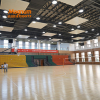 Revêtement de sol sportif en bois d'érable pour intérieur, terrain de basket-ball, absorption des chocs, sol de salle de sport durable