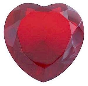 Personalisierter Gravierter Kristall Rotes Herz Glas Briefbeschwerer MH-9434 - Product Image 4