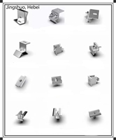 Supports de panneaux solaires muraux réglables en alliage d'aluminium avec finition anodisée pour pinces métalliques