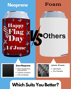 Manchon isotherme en néoprène vierge pour canette de bière 12oz, personnalisable avec logo imprimé - Product Image 3