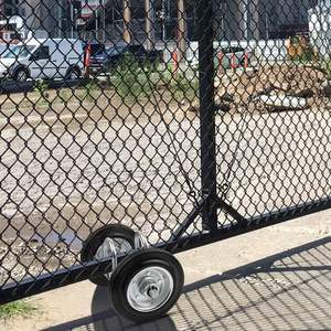 Porte roulante en acier robuste support de <span class=keywords><strong>roue</strong></span> en caoutchouc de 6 pouces pour portes de tube en métal de clôture de maillon de chaîne d'allée - Product Image 4