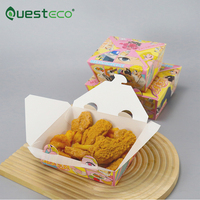 Boîtes en papier en carton à double compartiment-Récipients jetables étanches à emporter pour poulet frit, collations et frites
