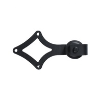 Kit de quincaillerie pour porte coulissante, support en acier noir avec plaque de montage en diamant, roue à gorge en V pour porte en bois
