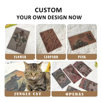 Grattoir pour chat mural en gros, design vertical, impression personnalisée d'images, coussin à gratter réversible, protection des meubles