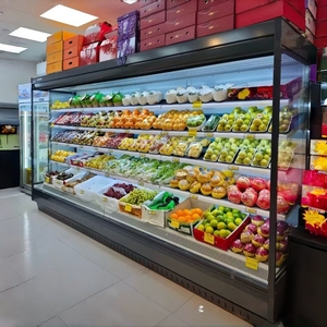 Vitrina Refrigerada Abierta para Frutas, Verduras y Bebidas Lácteas, Equipo de Refrigeración Comercial para Supermercados - Product Image 2