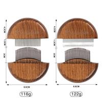 Brosse de toilettage de luxe en acier inoxydable pour animaux de compagnie, brosse anti-chute pour chien, peignes démêlants pour chat, brosses à poils avec manche en bois