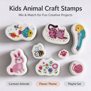 Set di Timbri in Gomma a Forma di Animali Carini per Bambini, per Scrapbooking, Diario, <span class=keywords><strong>Disegno</strong></span> Artistico, Giocattolo Educativo con Stampa Digitale - Product Image 4