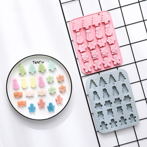 2024 nouveau noël de qualité alimentaire silicone four sûr gâteau décoration arbre de noël biscuit <span class=keywords><strong>fondant</strong></span> bonbons 3D bonhomme de neige chocolat moule - Product Image 3