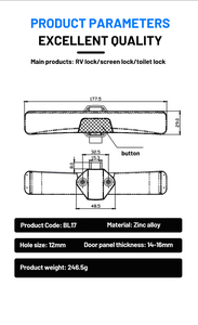 RV Keyless ARC xử lý ngăn kéo khóa RV Nút chuyển đổi tủ Tủ Quần Áo Cửa Khóa Du thuyền chuyển đổi khóa - Product Image 6