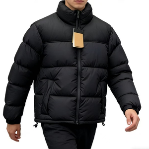 Chaqueta para Hombre con Estampado de Letras, Estilo Urbano, Cuello Alto, Acolchada de Algodón, Gruesa, de Moda para Invierno - Product Image 6