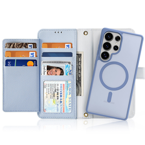 Custodia in Vera Pelle per <span class=keywords><strong>Samsung</strong></span> S25 Ultra, 2 in 1 Magnetica Staccabile Stile Portafoglio, Custodia in Pelle S25, Supporto Vendita all'Ingrosso - Product Image 5