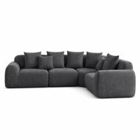 Canapé modulaire en tissu compressé Cloud Fabric, combinaison en forme de L, tissu doux, salon, hôtel, meubles de salon