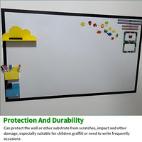 Autocollants muraux pour l'éducation préscolaire à domicile, film tableau blanc transparent effaçable et réutilisable en PET imprimé UV 1,27x50M pour l'enseignement