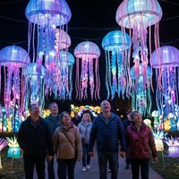 Decoración de Faroles con Forma de Animales Marinos para Parques de Atracciones, Uso en Interiores/Exteriores, Espectáculo de Luces para Parques Temáticos