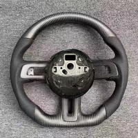 Volante de Fibra de Carbono Real de Alta Calidad para Ford Mustang GT 2015-2023 S550 Shelby GT500, Volante de Coche con LED