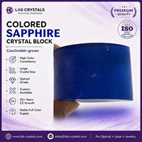 Bloc de cristal de saphir CZ, Corindon synthétique cultivé par méthode Czochralski pour la découpe de pierres précieuses en vrac, vente en gros de bijoux