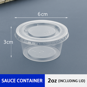 Dipping Sauce Takeaway Packaging <b>Box</b> Disposable Plastic Round Sauce Cup Thickened Seasoning <b>Small</b> Lunch <b>Box</b> Wholesale - Product Image 5