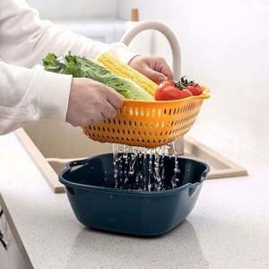 Panier de vidange multifonctionnel 6 pièces pour cuisine, idéal pour laver et stocker les fruits et légumes, en plastique - Product Image 5