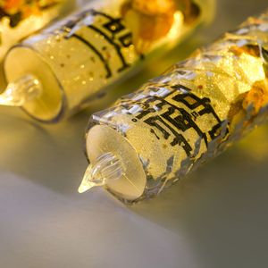 เทียนอะคริลิคมูบารักมุสลิม, เทียนอะคริลิค LED ตั้งโต๊ะตกแต่งร้านอาหารเชิงเทียนตกแต่งลม - Product Image 5