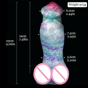FAAK Large Wolf Knot <b>Dildos</b> Silicone Multi Color Thick Anal Plug Big Dong Fantasy Sex Toys Shop Erotic Products - Product Image 6