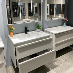 Moderno 2 <span class=keywords><strong>cassetti</strong></span> <span class=keywords><strong>bagno</strong></span> vanità LED luce Smart <span class=keywords><strong>specchio</strong></span> <span class=keywords><strong>bagno</strong></span> mobiletto <span class=keywords><strong>con</strong></span> lavandino <span class=keywords><strong>specchio</strong></span> di vetro - Product Image 3