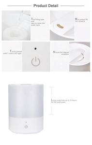 2800ml tissu imperméable revêtement doux lampe de nuit tissu ultrasons aromathérapie Machine électrique pour hôtel décoration voiture extérieur - Product Image 5