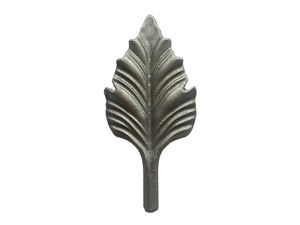 Hojas de hierro forjado, flores fundidas y hojas en puerta de acero, accesorios decorativos de Metal para exteriores - Product Image 2