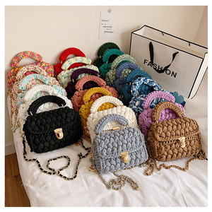 Nouveaux sacs à main tendance en crochet pour femmes, sacs à main en tricot épais tissé, sacs en crochet DIY, sacs à main faits à la main pour femmes - Product Image 5