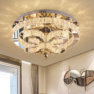 Lámpara de araña de techo de lujo de diseñador, 3 colores cambiantes, luz de techo Led redonda, decoración, sala de estar, dormitorio - Product Image 1